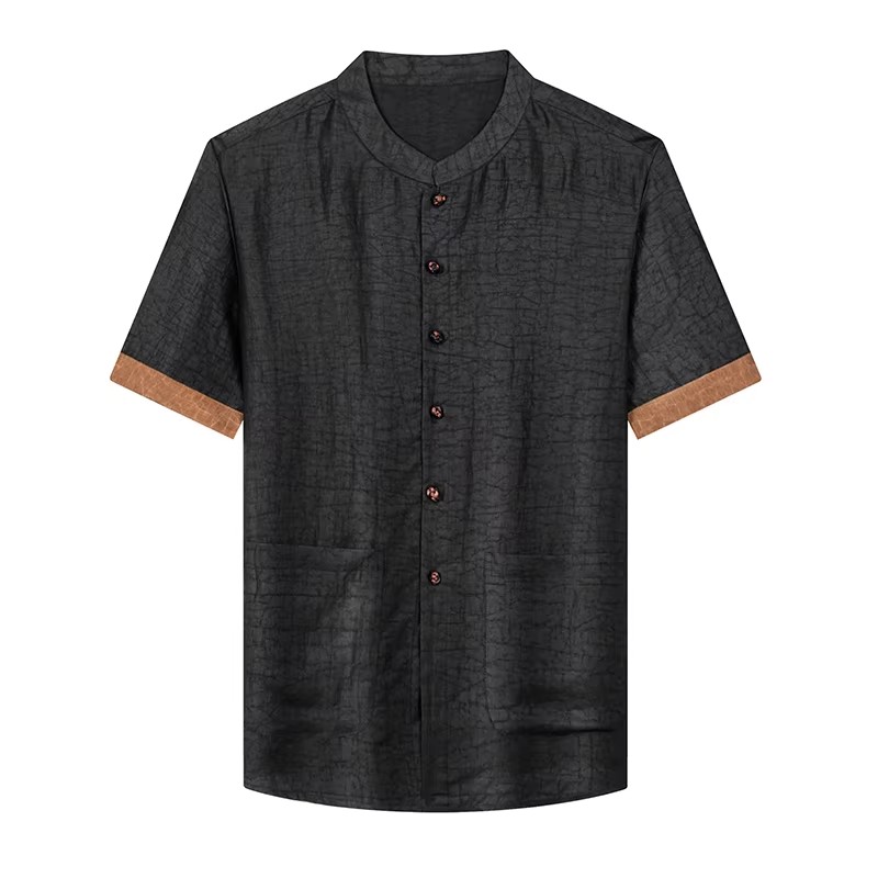 Luxury Skincare Men - Real Silk 100% Collarless Shirts For