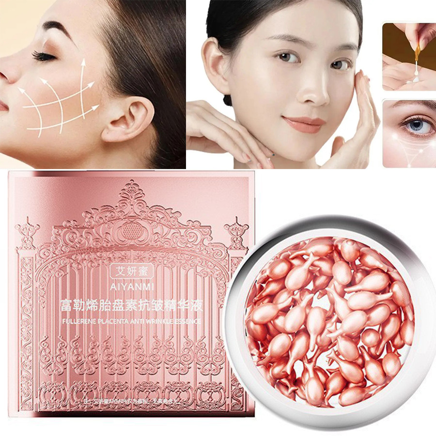 Placenta Extract Serum - 30 Capsules Fullerene Placenta Essence Collagen