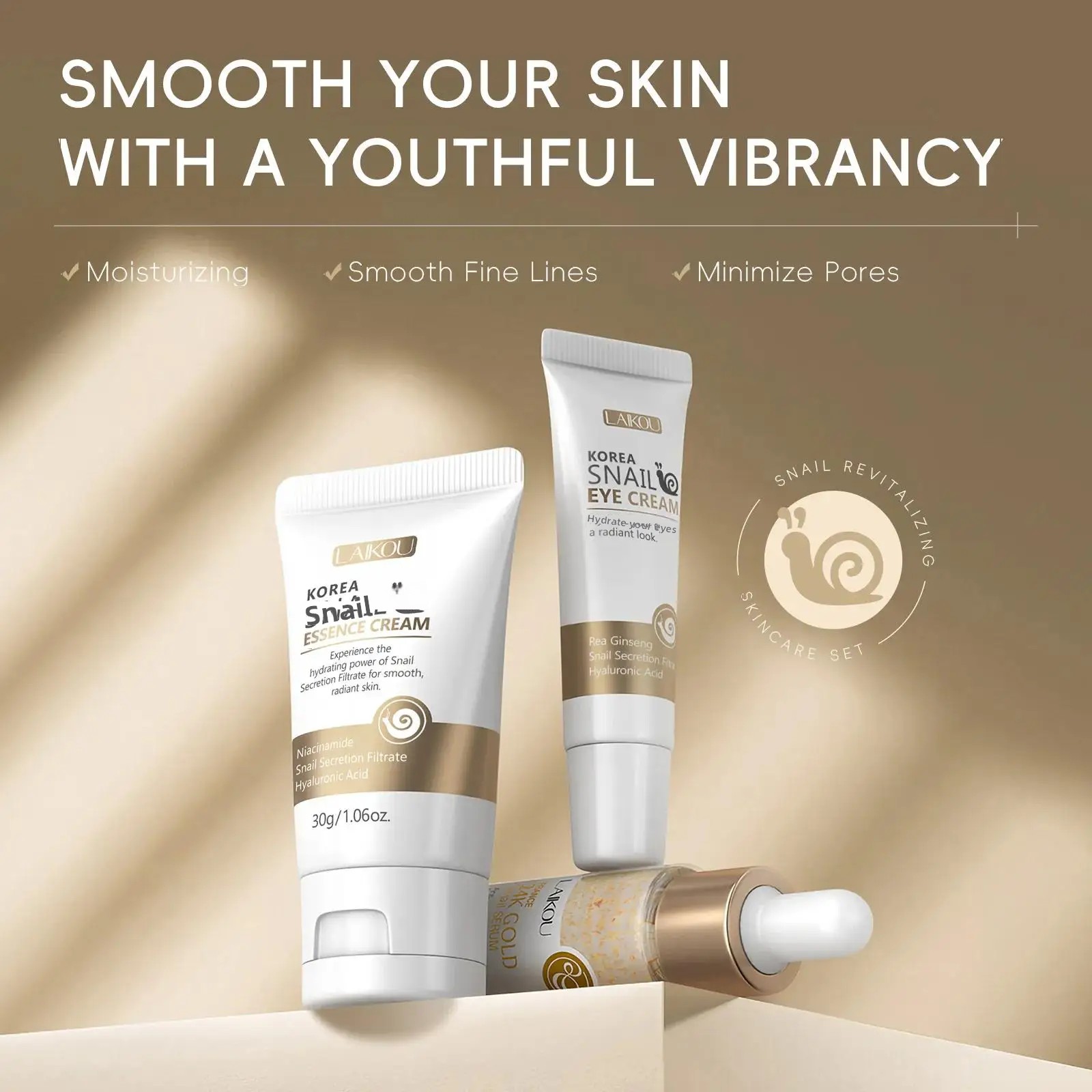 24K Gold Snail Repair Serum Ey - Luxury Skincare Set For Women 评论和价格
