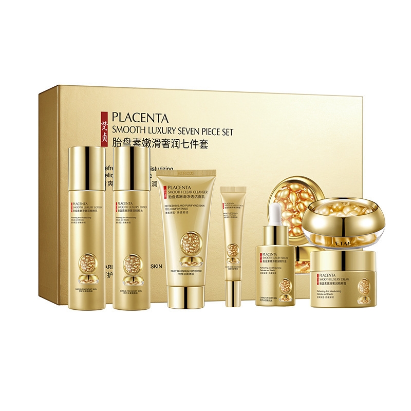 Placenta Skin Care Seven-Piece - Luxury Skincare Kit 评论和价格