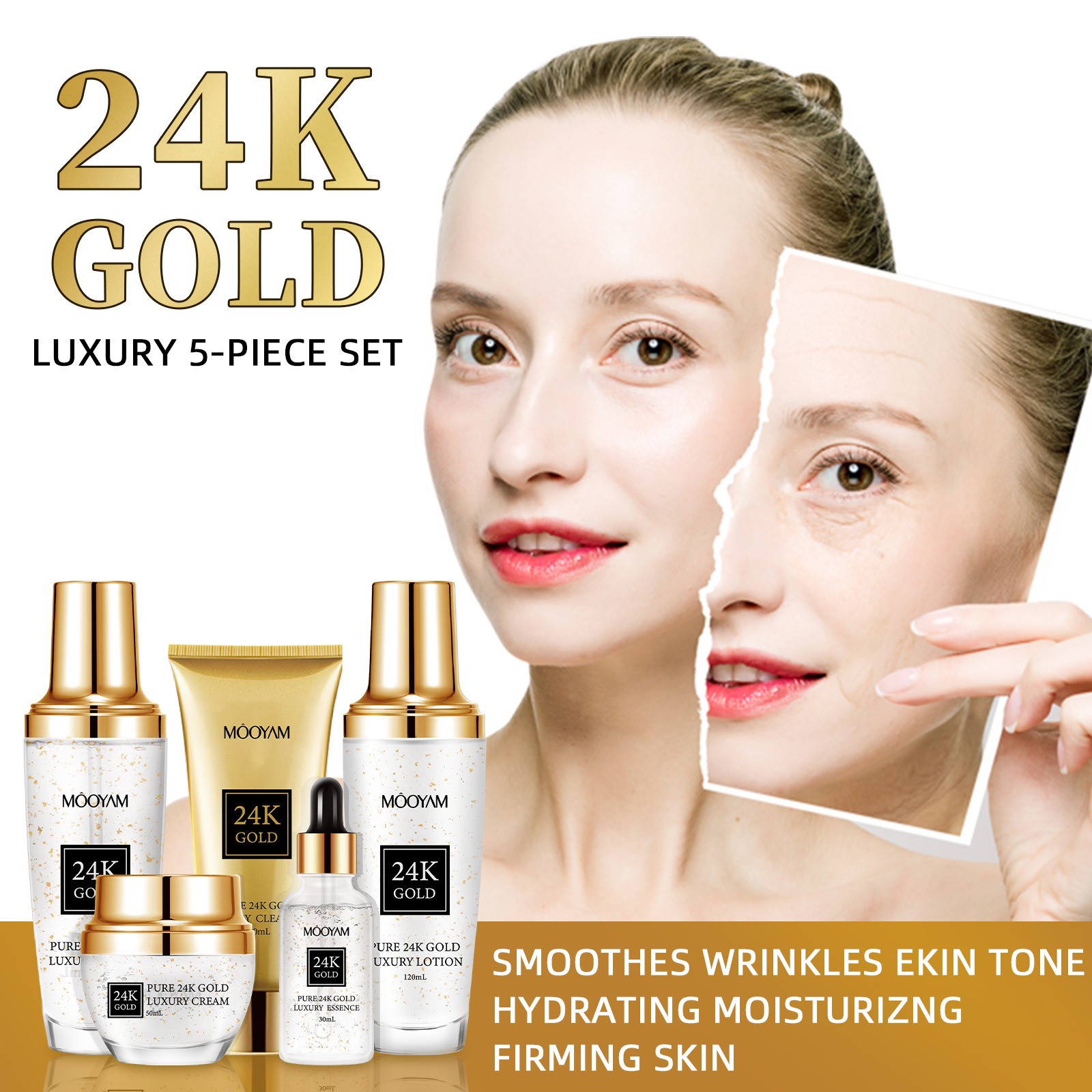 24K Gold LUXURY Moisturizin An - Luxury Skincare Line 评论和价格