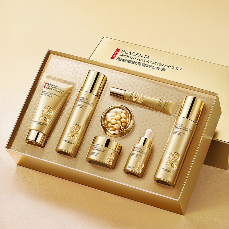 Placenta Skin Care Seven-Piece - Luxury Skincare Kit 评论和价格