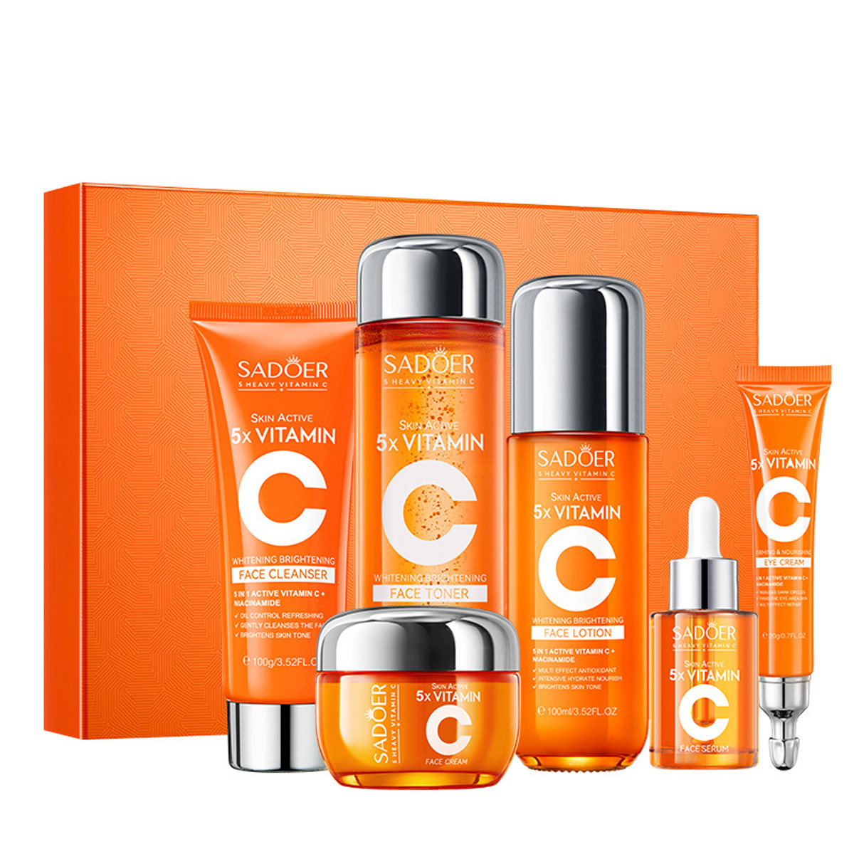 Vitamin C Skincare 6-Piece Gif - Luxury Skincare Kit 评论和价格