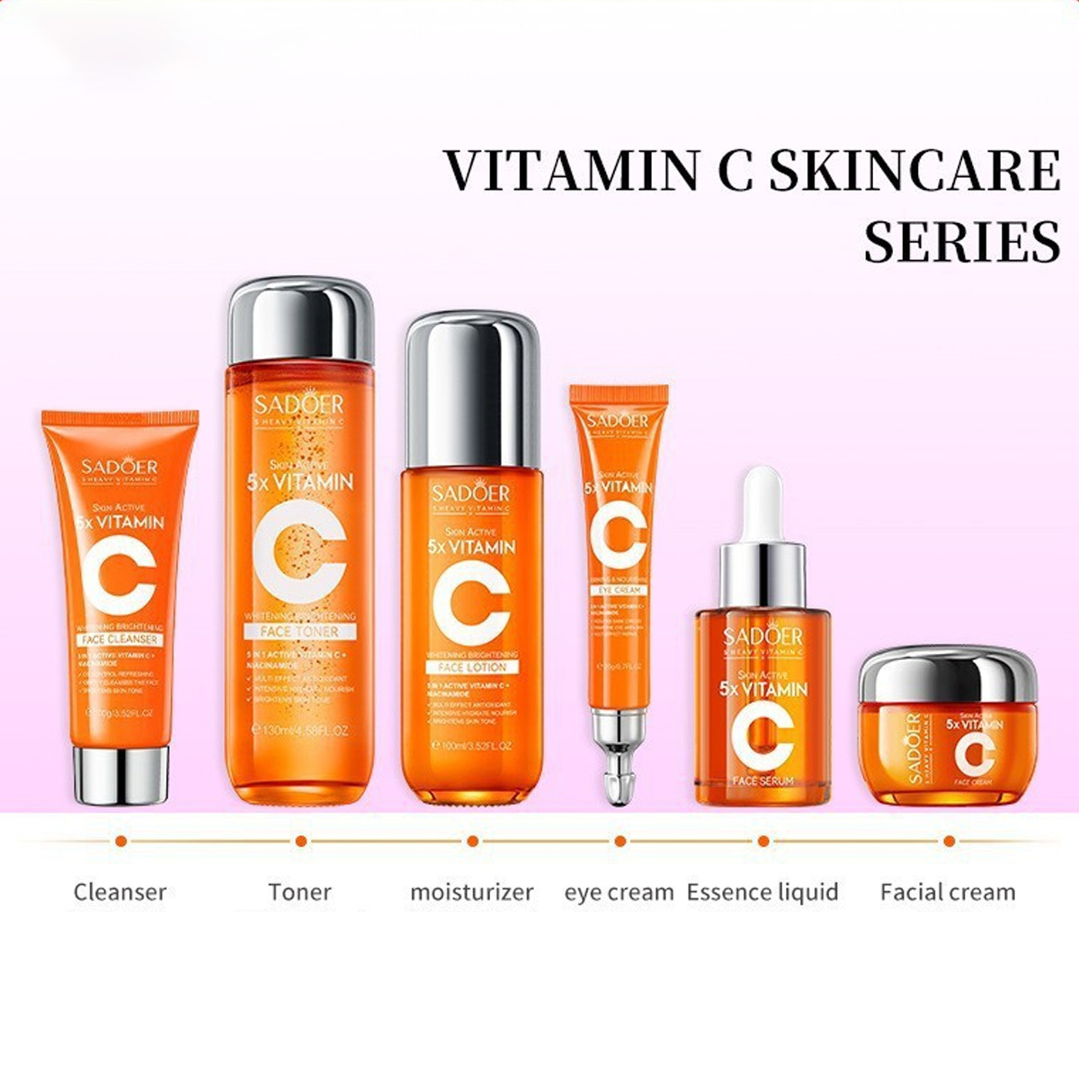 Vitamin C Skincare 6-Piece Gif - Luxury Skincare Kit 评论和价格